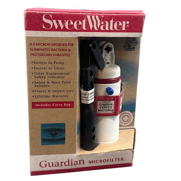 SweetWater Guardian Microfilter Water Purifier Hiking Camping Backpacking NOS - Picture 2 of 15